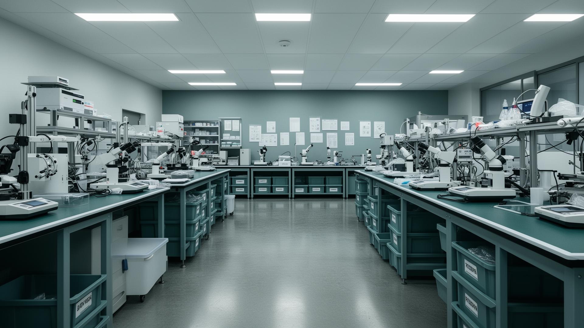 Medical device production line running on connected digital work instructions